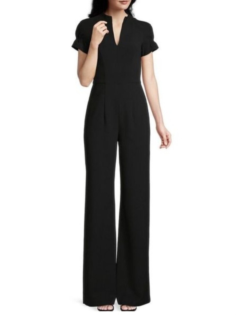 Black Halo | Patel V-Neck Wide-Leg Jumpsuit